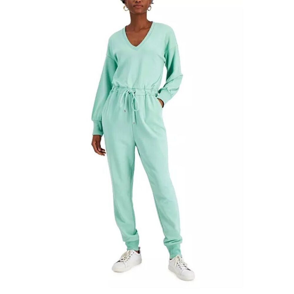 INC Earth NWT 100% Organic Cotton Jogger Suit One-Piece Neptune Beso Mint Green